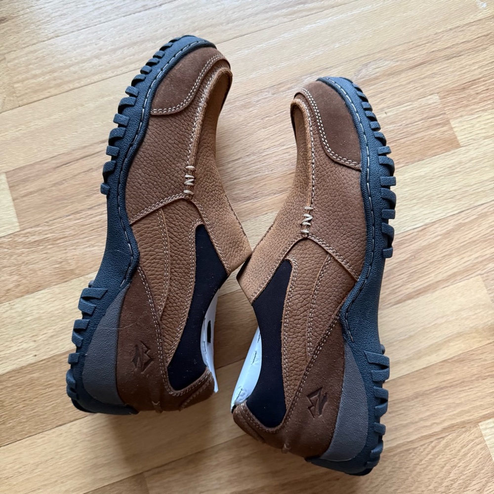 NWT Nunn Bush Portage Brown Leather Slip-On Casual Shoes, Comfort Gel, 9.5 Wide - Picture 5 of 16